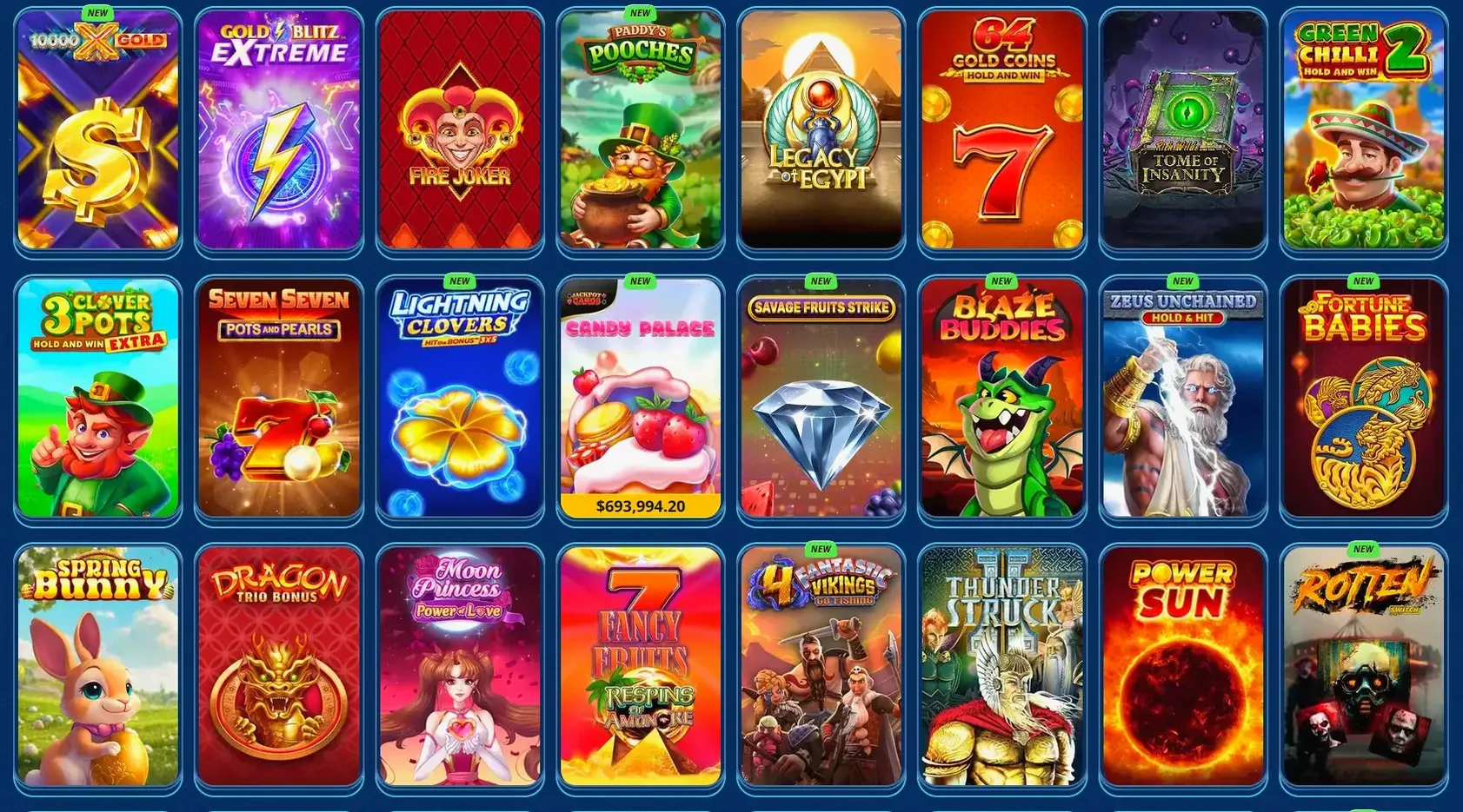 Игровой интерфейс онлайн казино Кактус